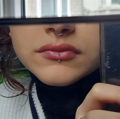 hoop labret|vertical labret piercing cost.